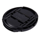 Black 62mm Center Pinch Design Front Lens Cap Cover
