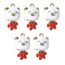 5Pieces Mini Pig Enamel Alloy Charms Pendant Jewelry DIY Crafts Findings