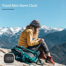 LED Digital Travel Snooze Alarm Clock Large Screen Silicone Voice Controlle E7G5