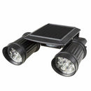 Solar Powered 14 LED Dual Head Motion Sensor Waterproof Wall Spotlight