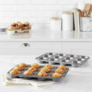 Set of 2 non-stick carbon steel muffin cups