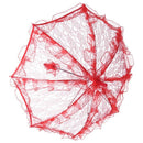 Lace Parasol Wedding Lace Flower Wedding Bride Parasol Umbrella red