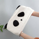Little Cute Panda Shower Cap Coral Fleece Hair Towel Creative Cartoon Dry H J8P8