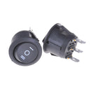 5PCS 3 Position Round Car SPDT Round Rocker Switch 6A 250VAC / 10A 125VME