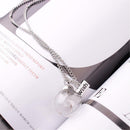 Fashion Women Flower Glass Ball Pendant Clavicle Chain Necklace Jewelry