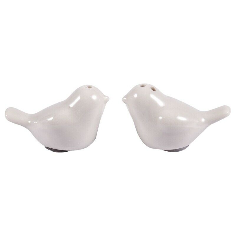 1 Set of Love Birds Ceramic Salt and Pepper Shakers Personalised Wedding Fa