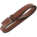 Men's Leather Belt Metal Buckle Automatic Clasp 39-43 inch coffee C1H9