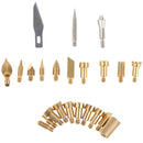 22PCS Wood Burning Tool Kits Craft Set Soldering Pyrography Art Pen Brass Tips,a