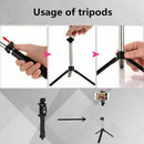 Wireless Selfie Stick 360 Shutter Remote Extendable With Tripod Phone Holder bs