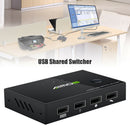 2 in 4 out Computer KVM Switch Splitter Box 2 PCs Sharing 4 USB Devices Switcher