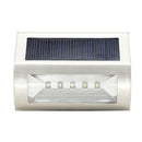 Stainless Steel Solar 5 LED Garden Floor Entrance Outdoo Wall Fence Light Lamp