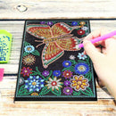 DIY Butterfly Special Shaped Diamond Painting 50 Pages Sketchbook Notebook