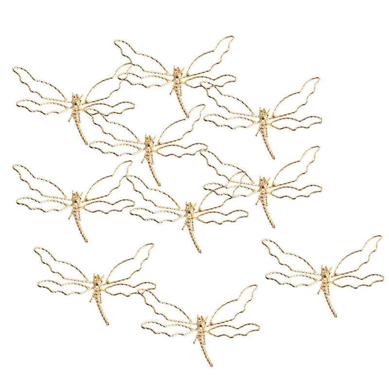 10 Pieces Alloy Butterfly Dragonfly Brooches Pins DIY Wedding Decor Used for