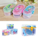 Home Travel Threader Scissor Needle Thread Tape Thimble Storage Box Sewing Kit/