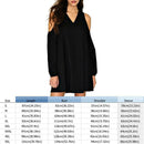 Summer Chiffon Fashion V-neck Women Dress Cold Sleeves Solid Dresses (L)