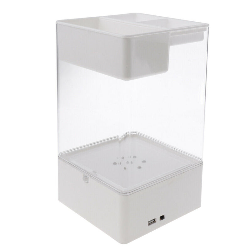 Acrylic Fish Bowl Plant Aquarium Fish Tank Home Office Ornament White