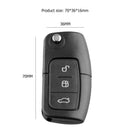 433MHz 4D63 Chip 3 Button Folding Remote Key Fob for Focus Mondeo Fiesta