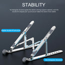Adjustable portable laptop stand Foldable aluminum alloy laptop lifter stand