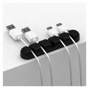 Desktop Cable Storage Silicon Charger Wire Organizer Holder Clip black L9A7