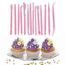14Pcs DIY Cake Modelling Tools Set Fondant Clay Carve Mold Top Mould Pen B8C1