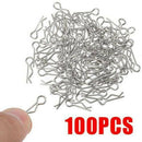 100Pcs Metal Body Shell Clips Buckles For 1/16 HSP Traxxas RC Car Truck Parts/