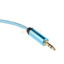 2Pieces Black +Blue 3.5mm M to F Stereo Audio Headphone Extention Cable Cord