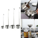 Long Handle Stainless Steel Wine Dipper Sauce Ladle Flat Bottom Spoon 50ml