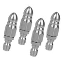 4Pcs M1/4inch Pressure Washer Drain Sewer Cleaning Pipe Jetter Spray Nozzle