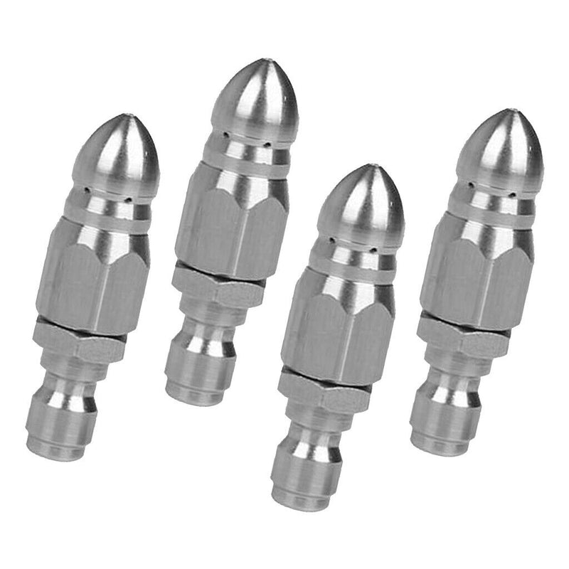 4Pcs M1/4inch Pressure Washer Drain Sewer Cleaning Pipe Jetter Spray Nozzle