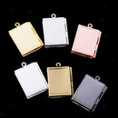 6 pcs charm pendants photo locket to open photo picture amulet - colorful