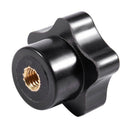 M6 Female Thread 32mm Star Shaped Head Clamping Nuts Knob 10 Pcs V5L4