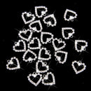 20pcs Rhinestone Crystal Heart Pendent For Jewelry DIY Craft