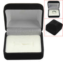 1pc Black Velvet Small Box Case For Ring Earrings Jewelry Display Gift Present