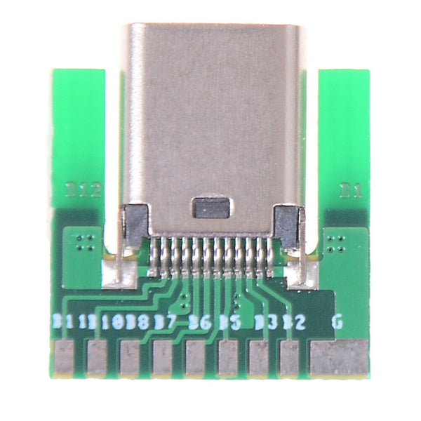 DIY 24pin usb 3.1 type c female plug socket connector smt type with pc board  Z