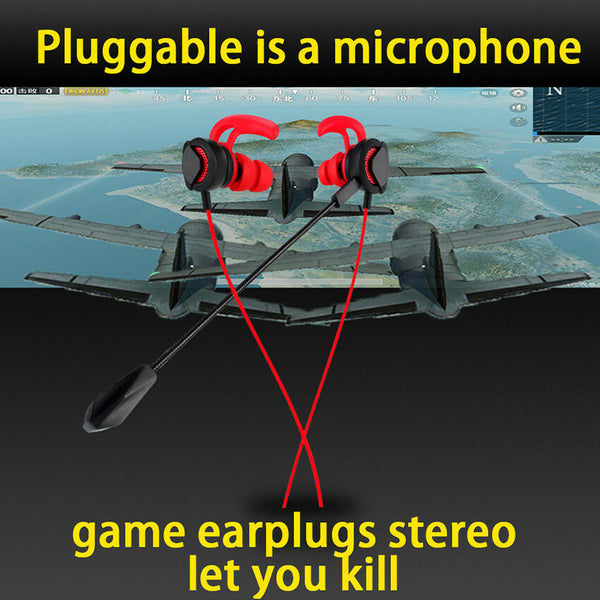 Universal Gaming Headset In-Ear Headphone With Control Mic For Mobile Computer