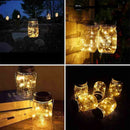 Solar Mason Jar Lights,8 Pack 20 LED Waterproof Fairy Firefly Jar Lids Stri