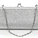 Women Glitter Clutch Purse Evening Party Wedding Banquet Handbag Shoulder B E1C7