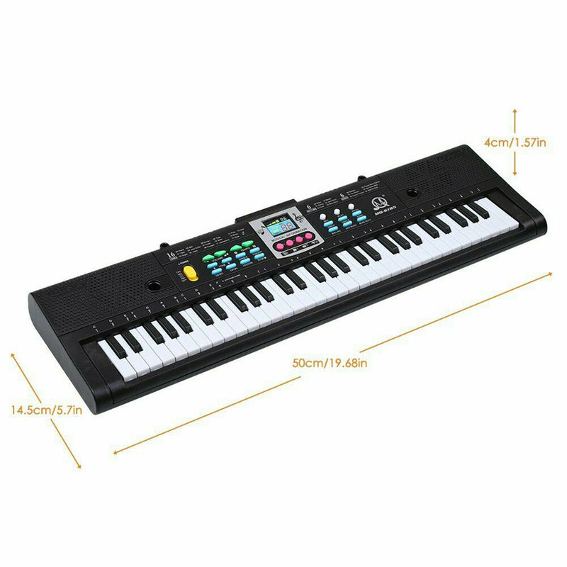 61 Keys Digital Electronic Piano Keyboard with 16 Tones 6Demo Songs Drum Kit 4