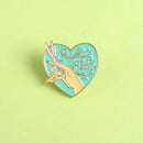 Creative Love Heart Brooches Badge Jacket Clothing Unisex Backpack Pins