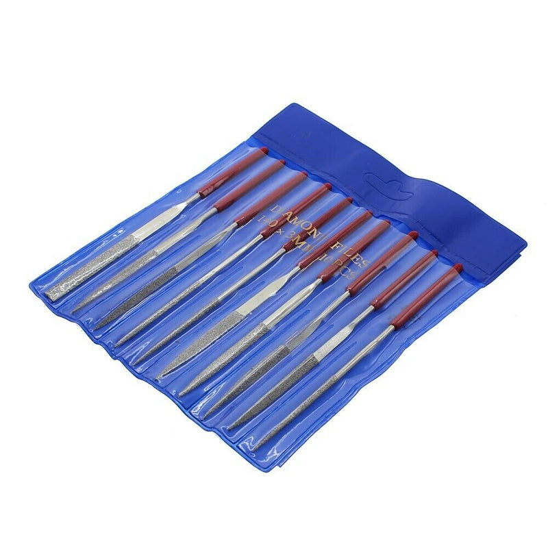 High Quality 10 Pcs Diamond Blade Needle File Coated Cutting Riffler Repair Tool