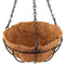 Black Growers Hanging Basket Planter with Chain Flower Plant Pot Home Garde