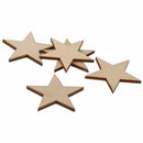 25 Pcs Natural Unfinished Blank Wood Wooden Stars Star DIY Decor Crafts-, 2019