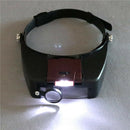 10x Headband Magnifying Glass Eye Repair Tool Magnifier LED Light Glasses Loupe*