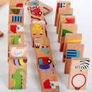 28pcs Children's Kids Dominoes Traditional Family Travel Game Fun Toys W FBD