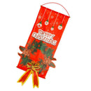 Christmas Hanging Cloth Flag Wall Door Ornament Party Decor (Flower Ring)