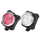 USB Rechargeable Bike Light Set 4 Modes Front Light Rear Tail Warning Lamp