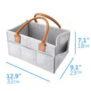 Car Caddy Organiser, Baby Diaper Caddy, Nappy Organiser Grey Basket Strolle C4I4