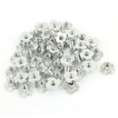 50Pcs 4 Prongs Carbon Steel Zinc Plated T-Nut Tee Nut M5 x 8mm O8J4