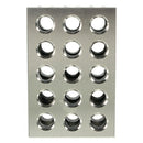 2Pcs 25x50x75mm Hardened Steel Blocks 23 Holes Parallel Clamping Block Lath