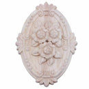 Retro Wood Ornament Applique Carving Ornament for Cabinet Door Furniture De G8U9